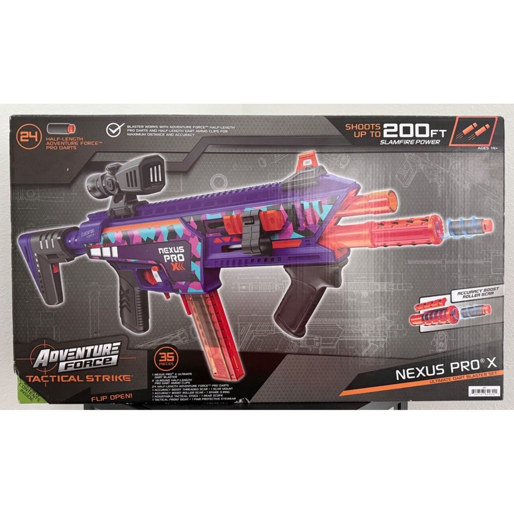 ADVENTURE FORCE/NEXUS PRO X TACTICAL STRIKE/ULTIMATE DART BLASTER/NEW/MSAF081926 - Picture 3 of 5